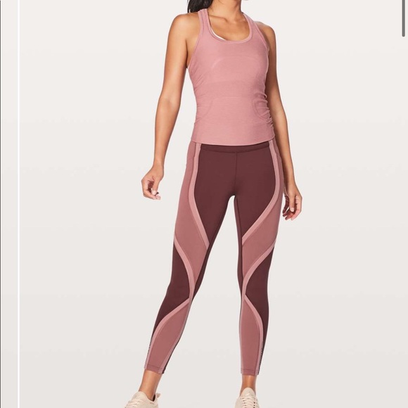 New LULULEMON Wild Twist Tight Burgundy Redwood 8 - Picture 2 of 5